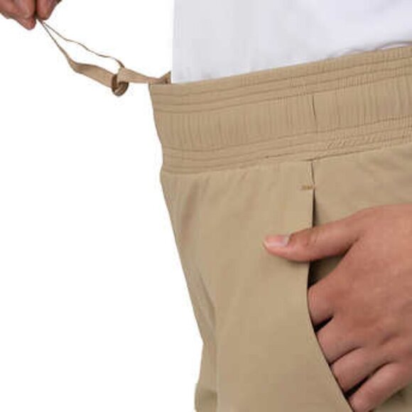 NEW Tuff Athletics Woven Shorts | Cream - Picture 4 of 9